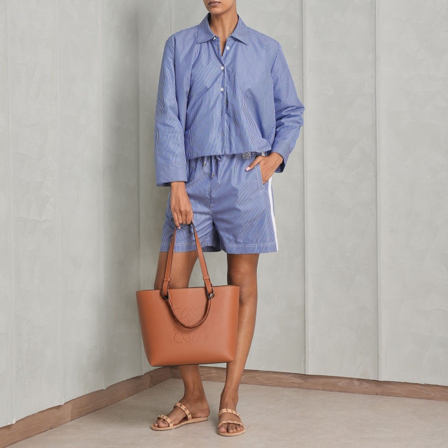 Women Loewe Blouses | Trapeze Striped Shirt