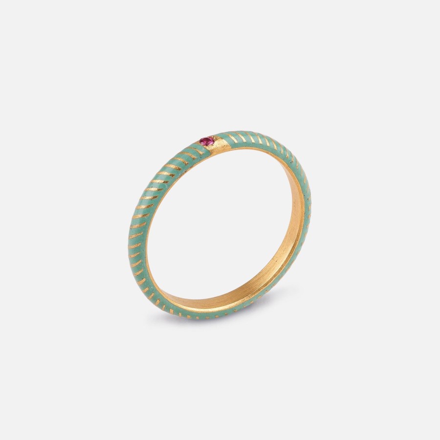 Women Agaro Jewels Fine Jewellery | Ruby Stripe Band