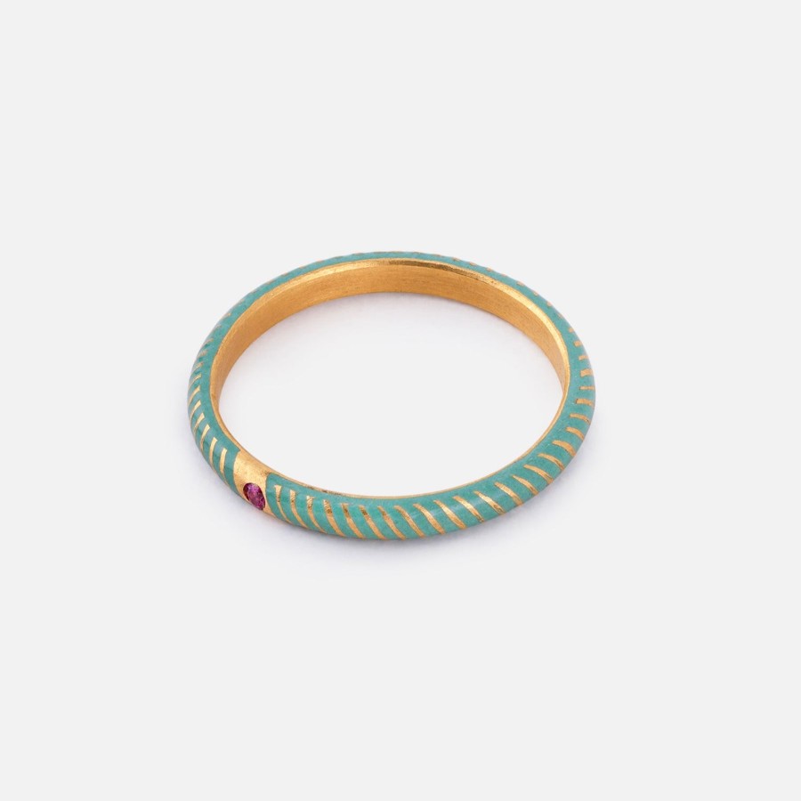 Women Agaro Jewels Fine Jewellery | Ruby Stripe Band