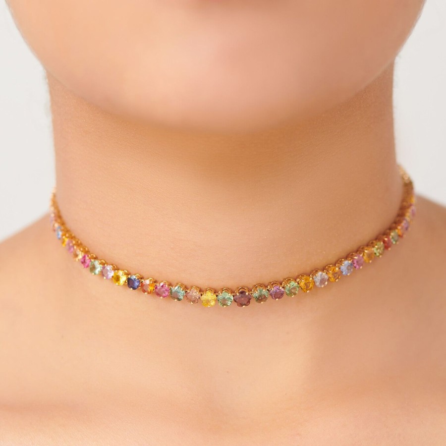 Women The Line Fine Jewellery | Garland Choker In Flower-Cut Tourmalines