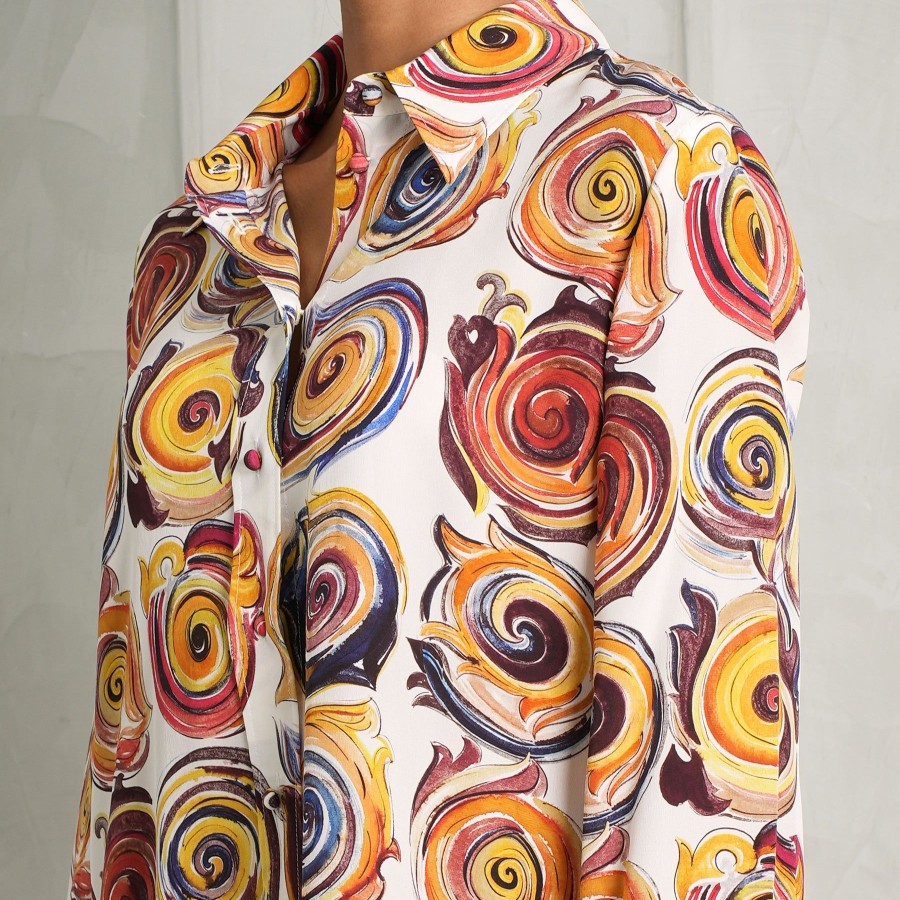 Women Chloé Blouses | Spiral-Print Button Down Shirt