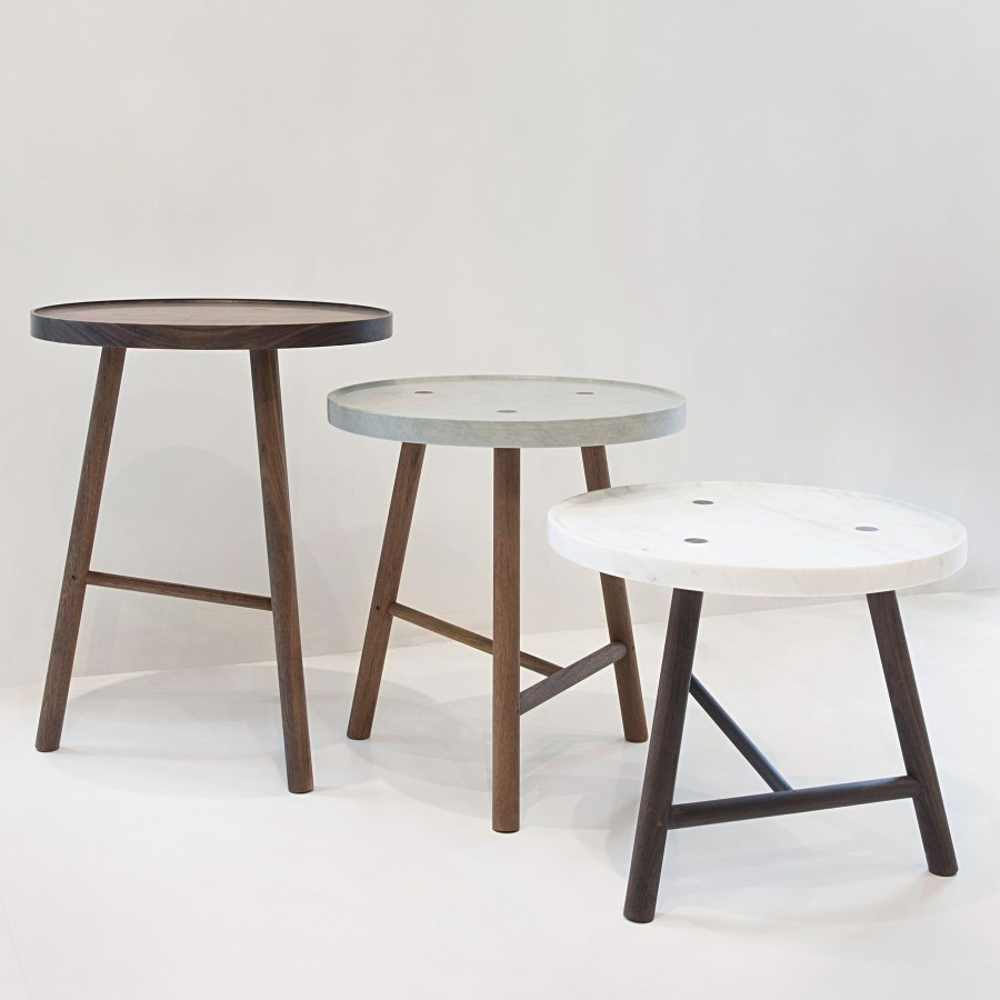 Home Casegoods | Three Leg Table Stone & Wood