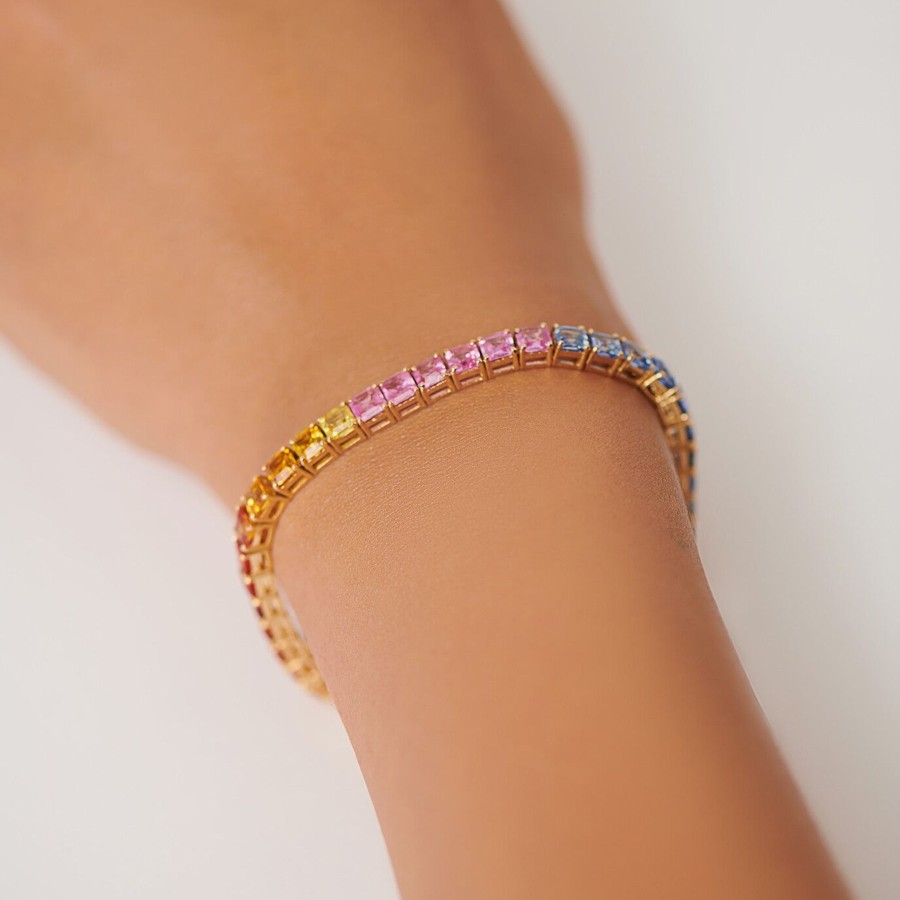 Women The Line Fine Jewellery | Rainbow Bracelet Asscher