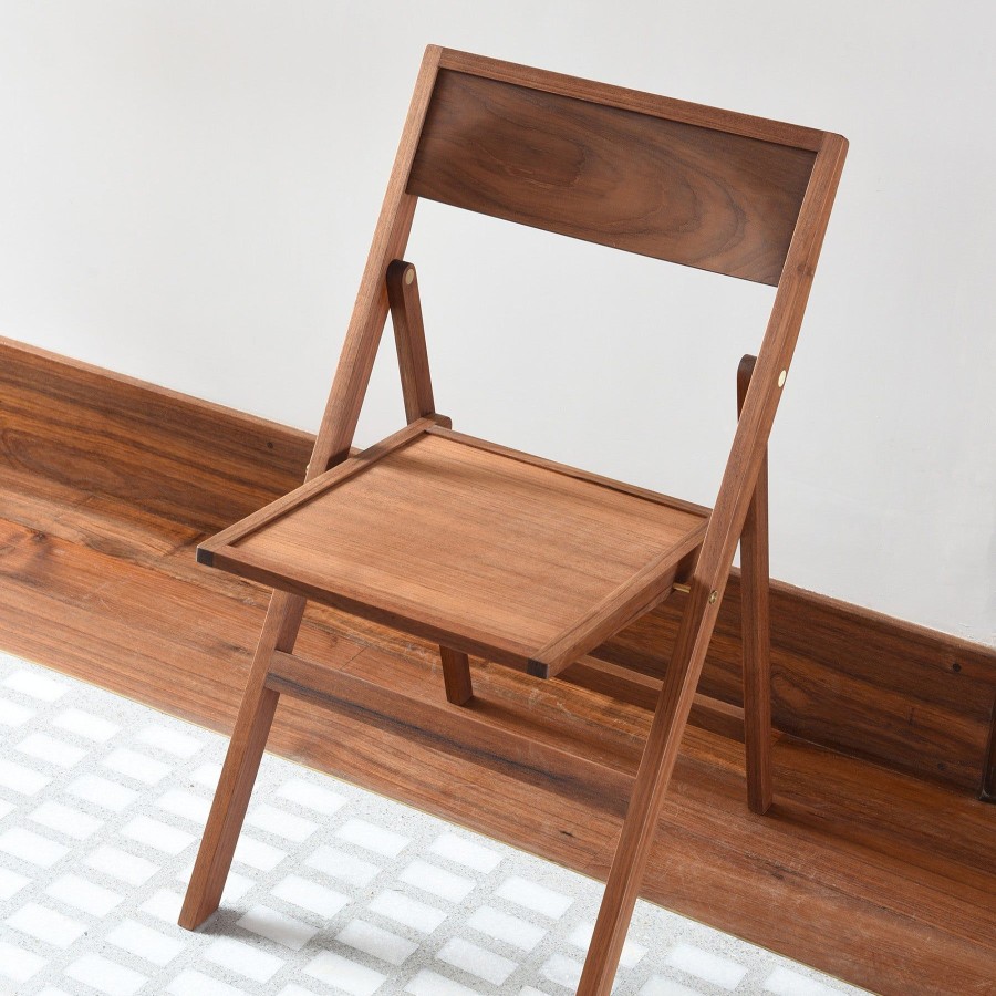 Home Casegoods | Folding Flat Chair Teak Seat