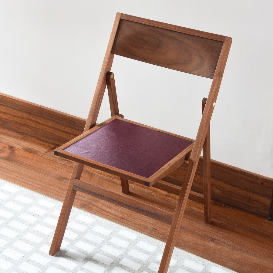 Home Casegoods | Folding Flat Chair Teak Seat