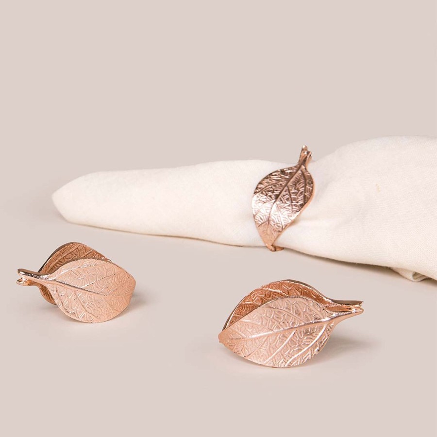 Home Artisan Lab | Autumn Leaf Napkin Rings-Set Of 2