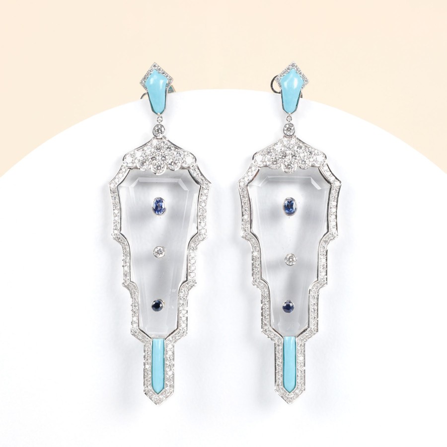 Women Umrao Jewels Fine Jewellery | Firoza Art Deco Earrings