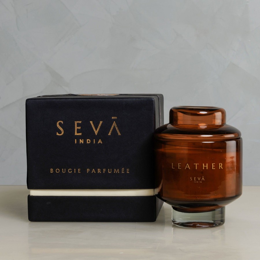 Home Seva India | Leather Petite Candle