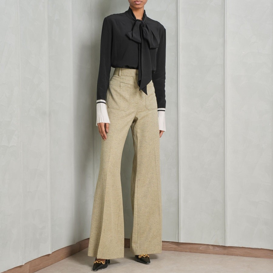 Women Victoria Beckham Blouses | Pleat Cuff Detail Blouse