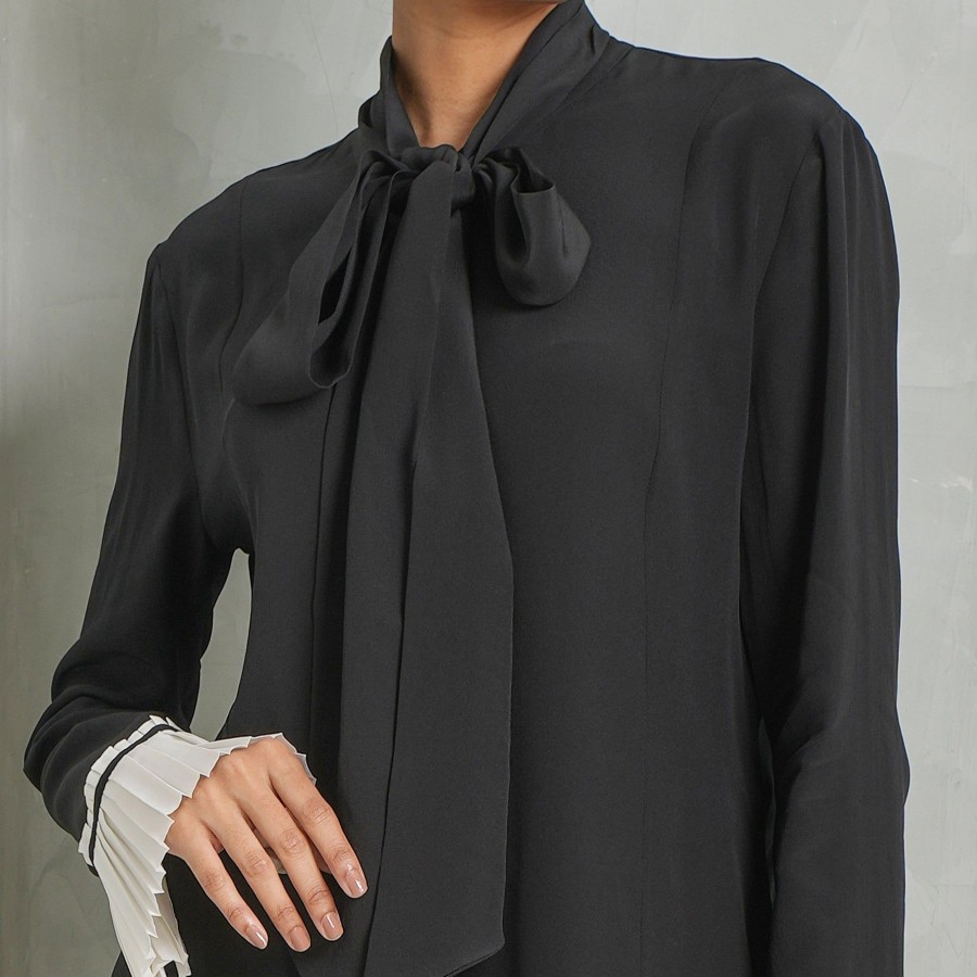 Women Victoria Beckham Blouses | Pleat Cuff Detail Blouse