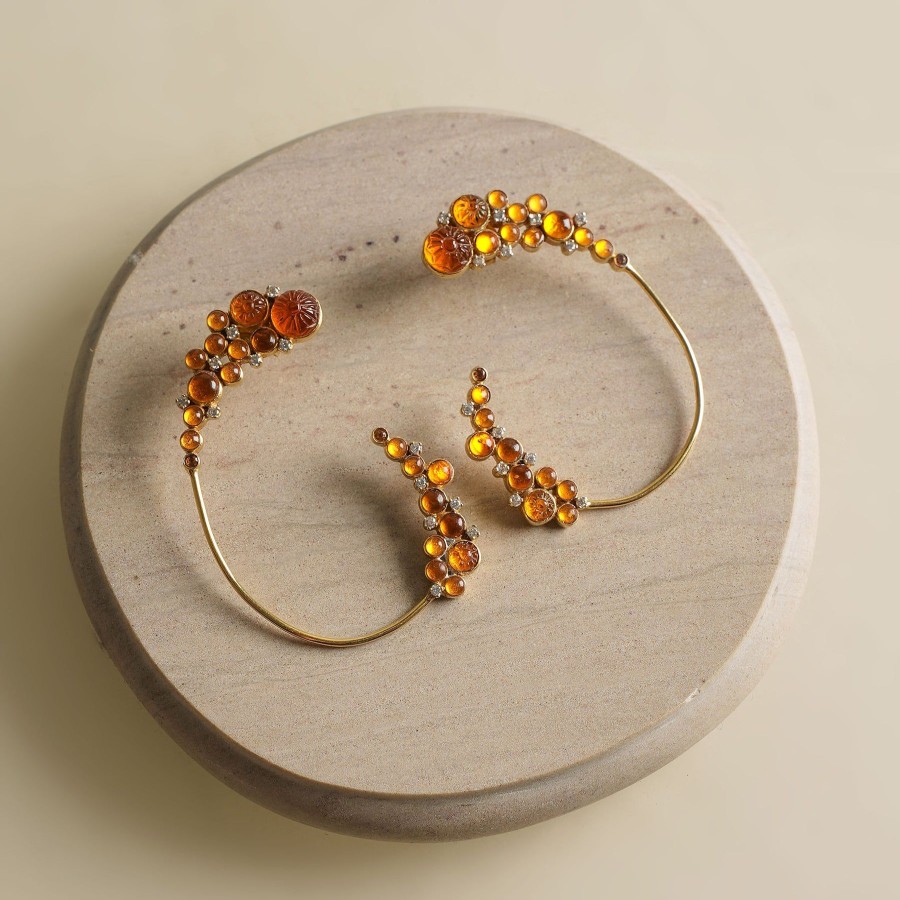 Women Akansha Sethi Demi Fine Jewellery | Citrine Earcuffs