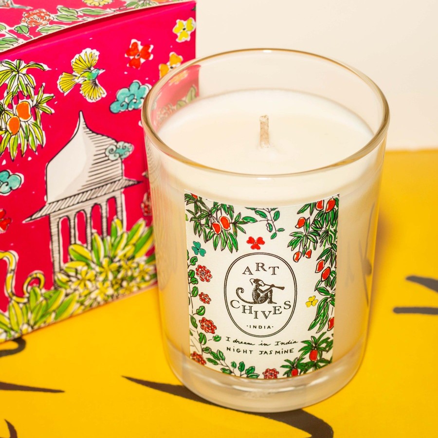 Home Art-chives India | Night Jasmine-Fragranced Soy Candle