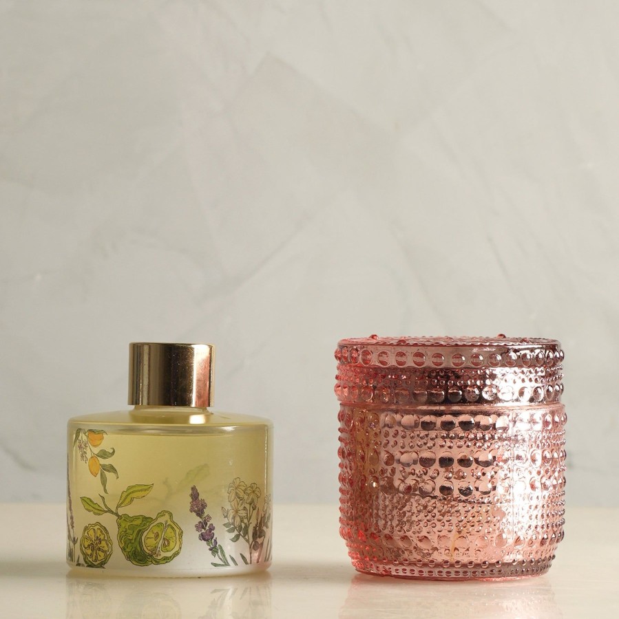 Home Doft Candles | Diffuser & Trinket Jar Pink-Tuberose