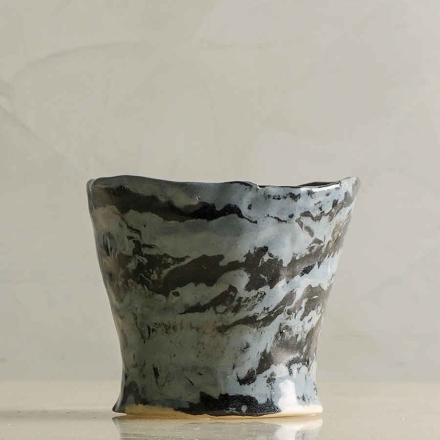 Home Veena Pottery | Marbled Glass