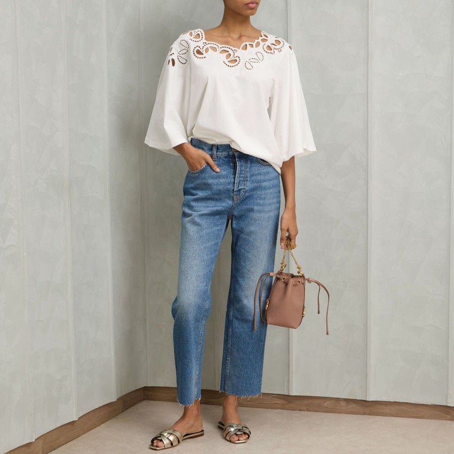 Women Elie Saab Tops | Embroidered Relaxed T-Shirt