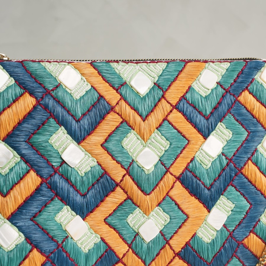 Women Nomada Cross Body Bags | Aztec Maze Zipper