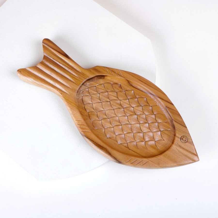 Home Ecru | Wooden Fish Platter