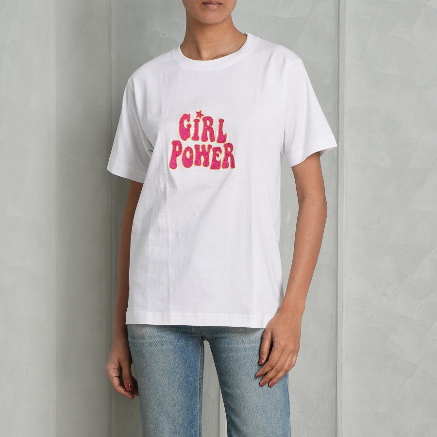 Women The PDKF Store T-Shirts | Girl Power Embroidered T-Shirt