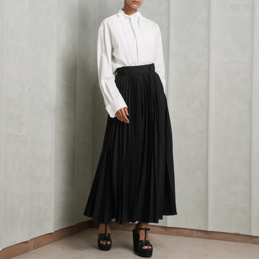 Women Sacai Blouses | Relaxed Draped Shirt