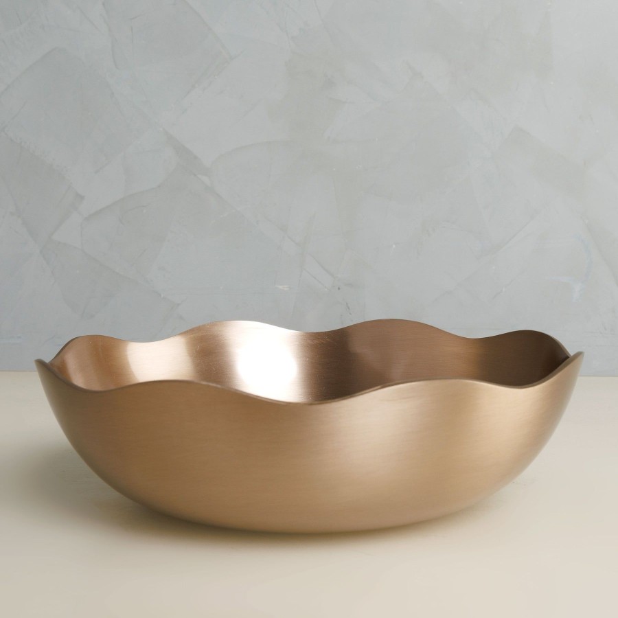 Home Fleck | Luxe Kansa Floral Serving Bowl