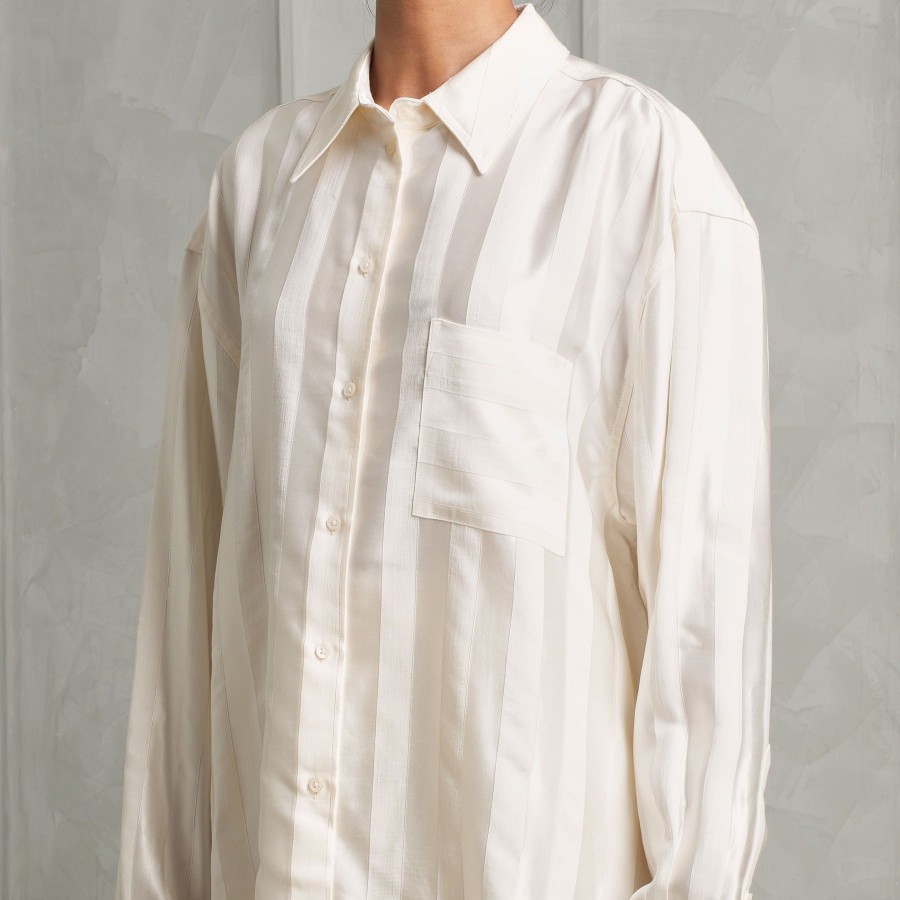 Women Loulou Studio Blouses | Grant Relaxed Shirt