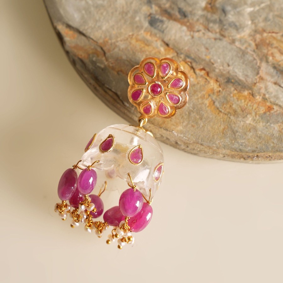 Women Zayn By Sunena Demi Fine Jewellery | Crystal Jhumkas