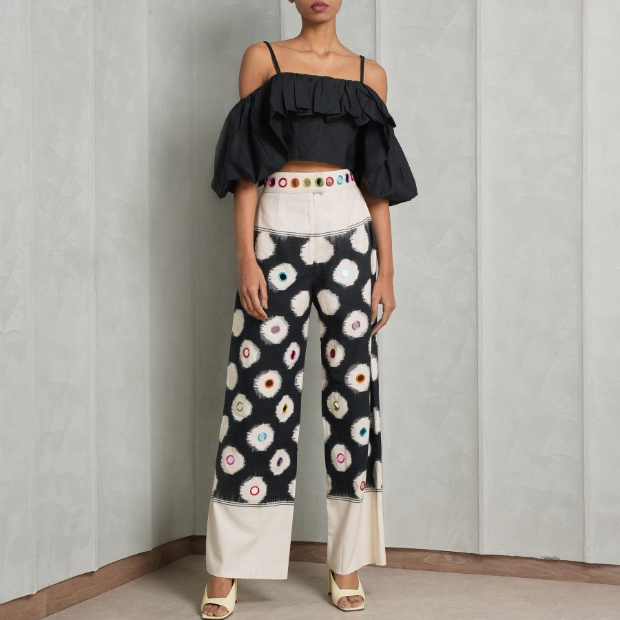 Women De Castro Pants | Multicolor Mirror Trousers