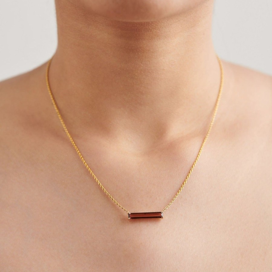 Women The Line Fine Jewellery | Tourmaline Bar Necklace