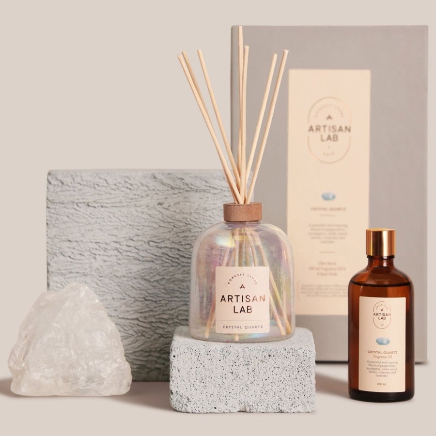 Home Artisan Lab | Crystal Quartz Diffuser Set