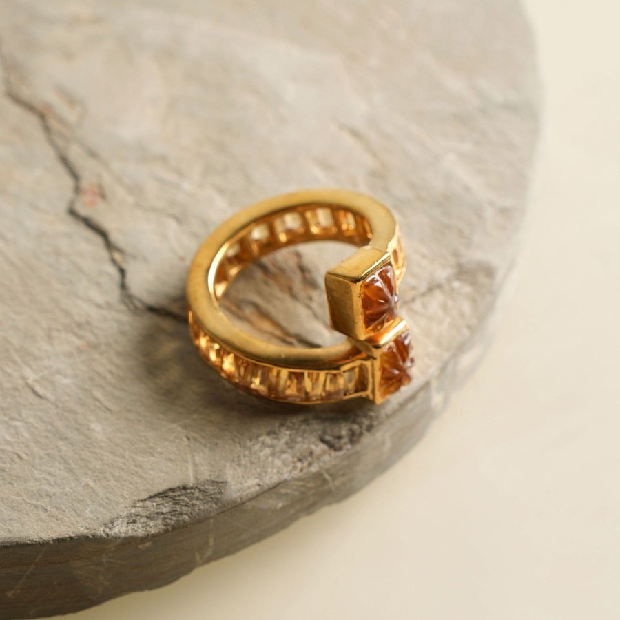 Women Akansha Sethi Demi Fine Jewellery | Citrine Ribbon Ring