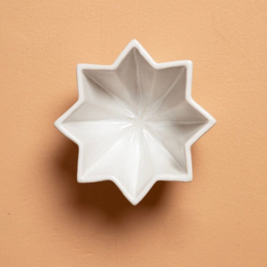 Home Ecru | White Mini Star Bowl