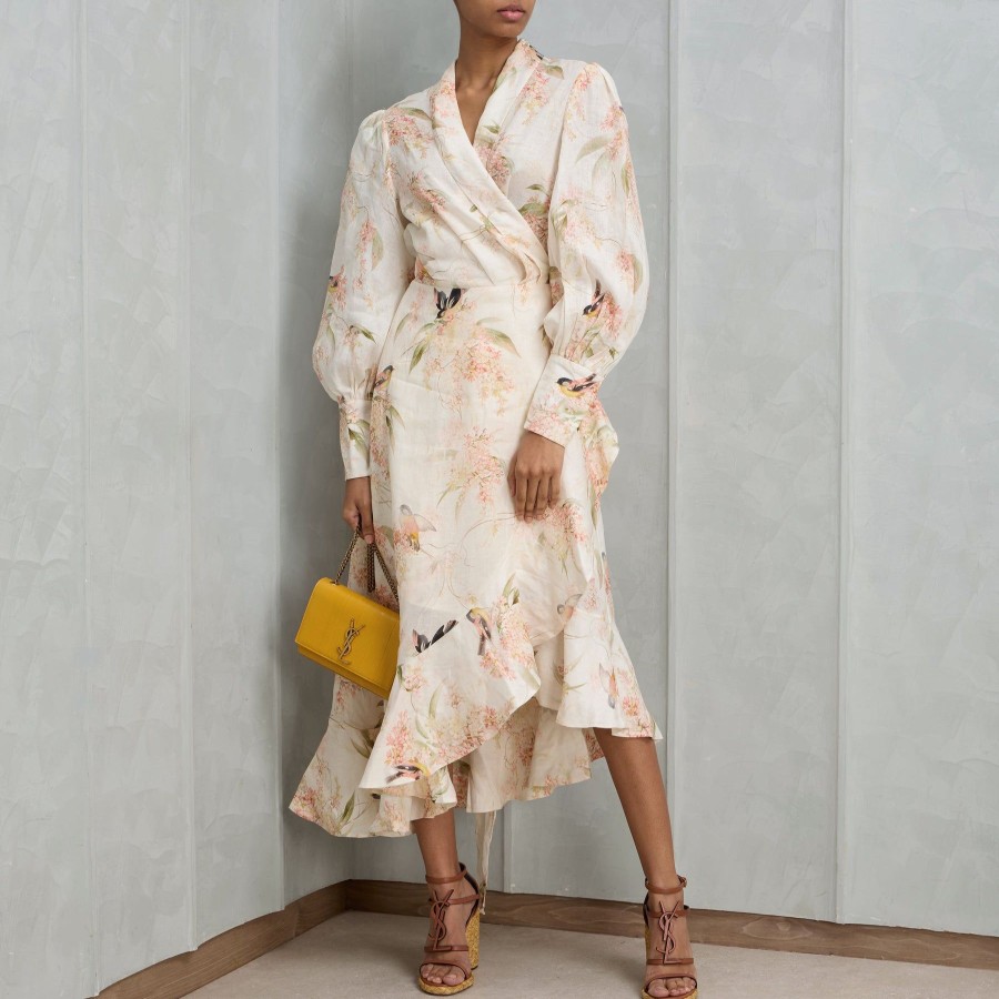 Women Zimmermann Dresses | Wrap Midi Dress