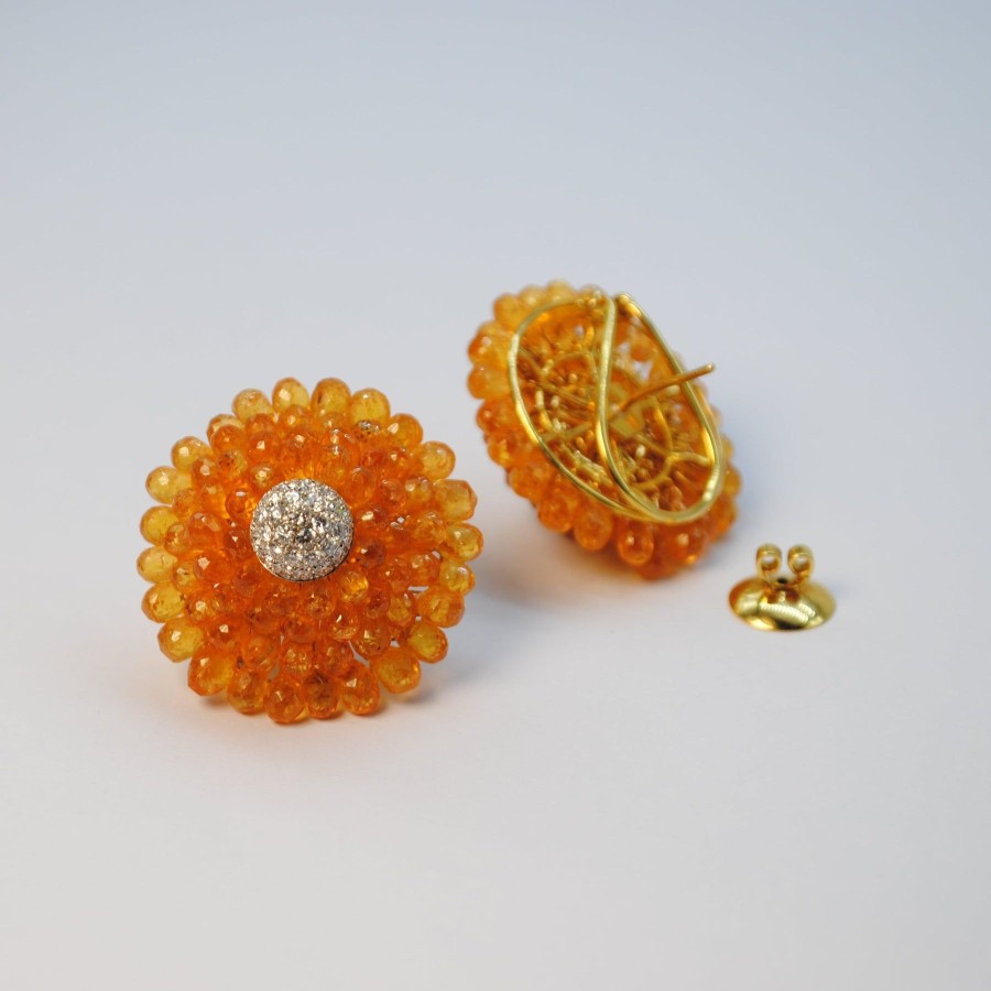 Women Estaa Fine Jewellery | Golden Solstice Citrine Sun Earrings