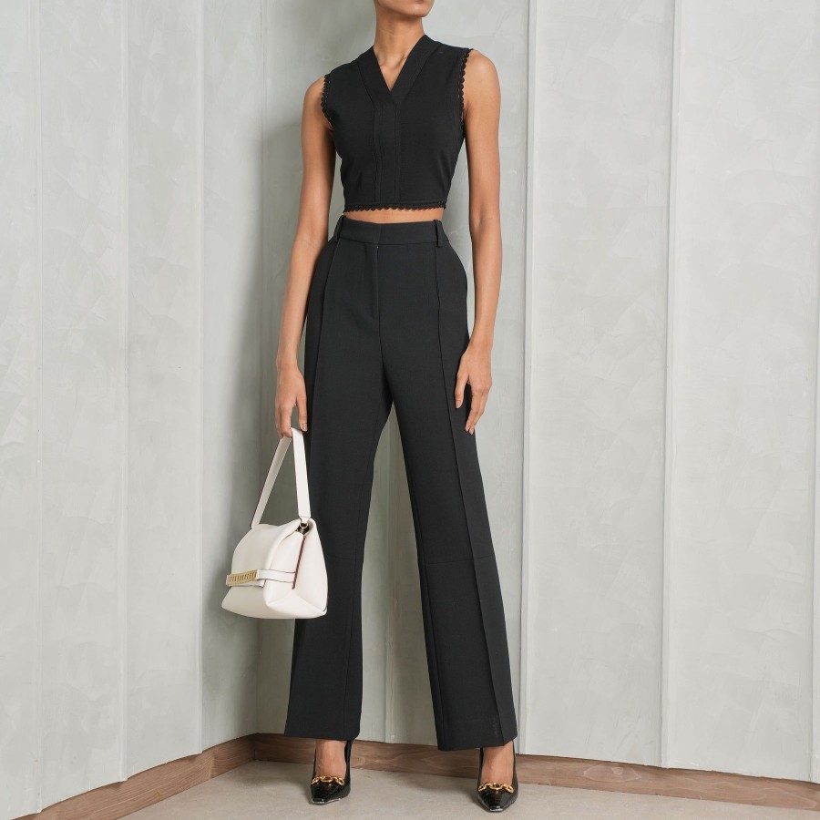 Women Victoria Beckham Pants | Cropped Kick Trouser