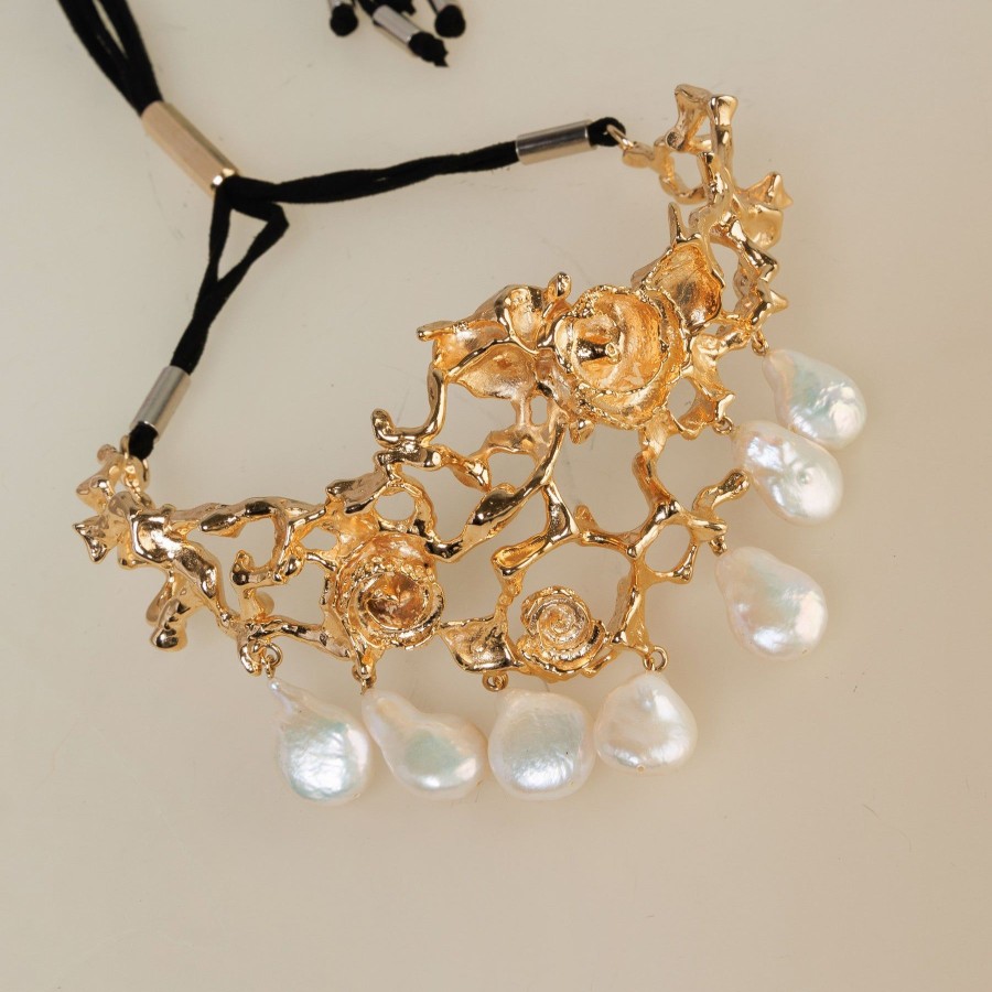 Women Studio Metallurgy Fashion Jewellery | Queen'S Pearl Choker