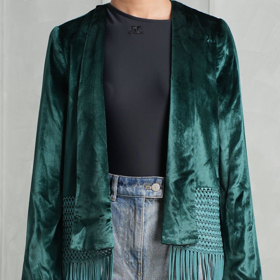 Women Galvan London Jackets | Vesper Fringe Jacket