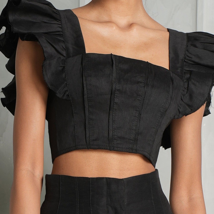 Women Aje Tops | Vanades Frill Crop Top