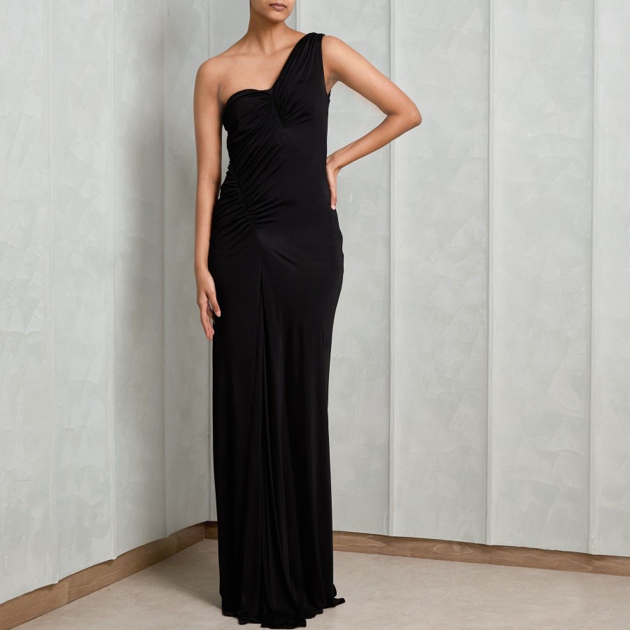 Women Saint Laurent Dresses | One-Shouldered Maxi Dress