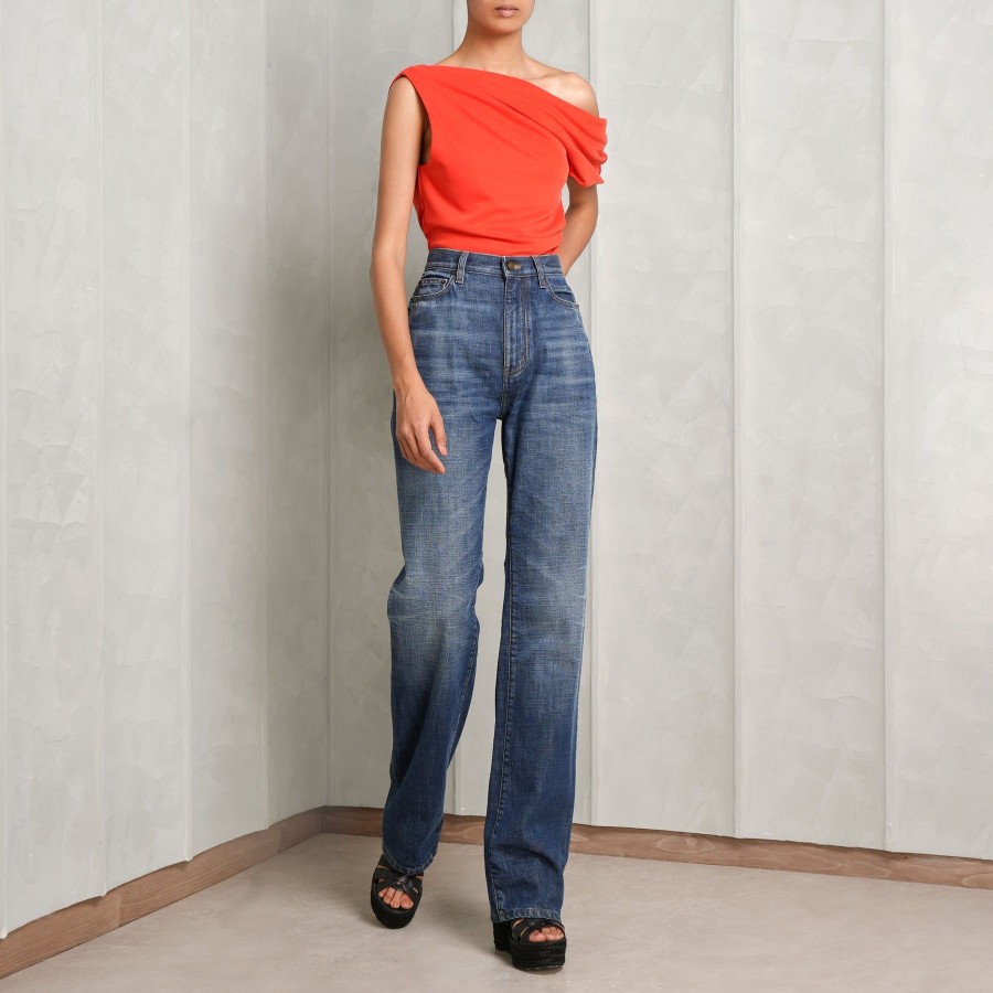 Women Saint Laurent Denims | Washed Denim Jeans