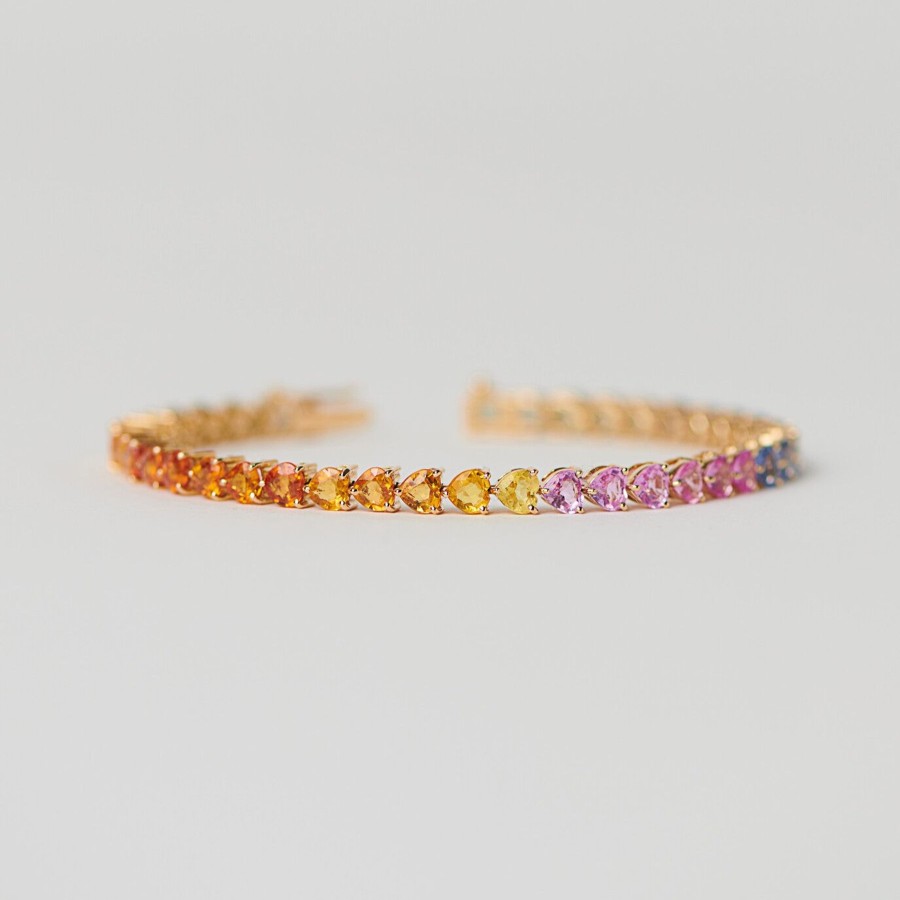 Women The Line Fine Jewellery | Rainbow Bracelet Heart