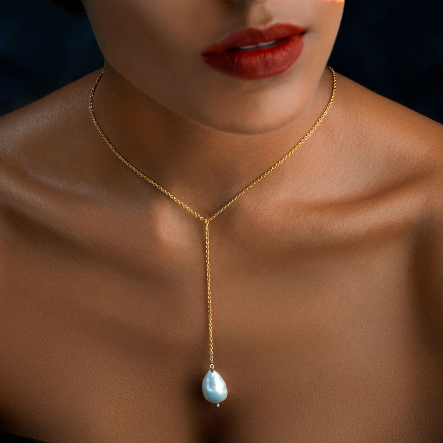 Women KAJ Fine Jewellery Fine Jewellery | White Pearl Chain Pendant