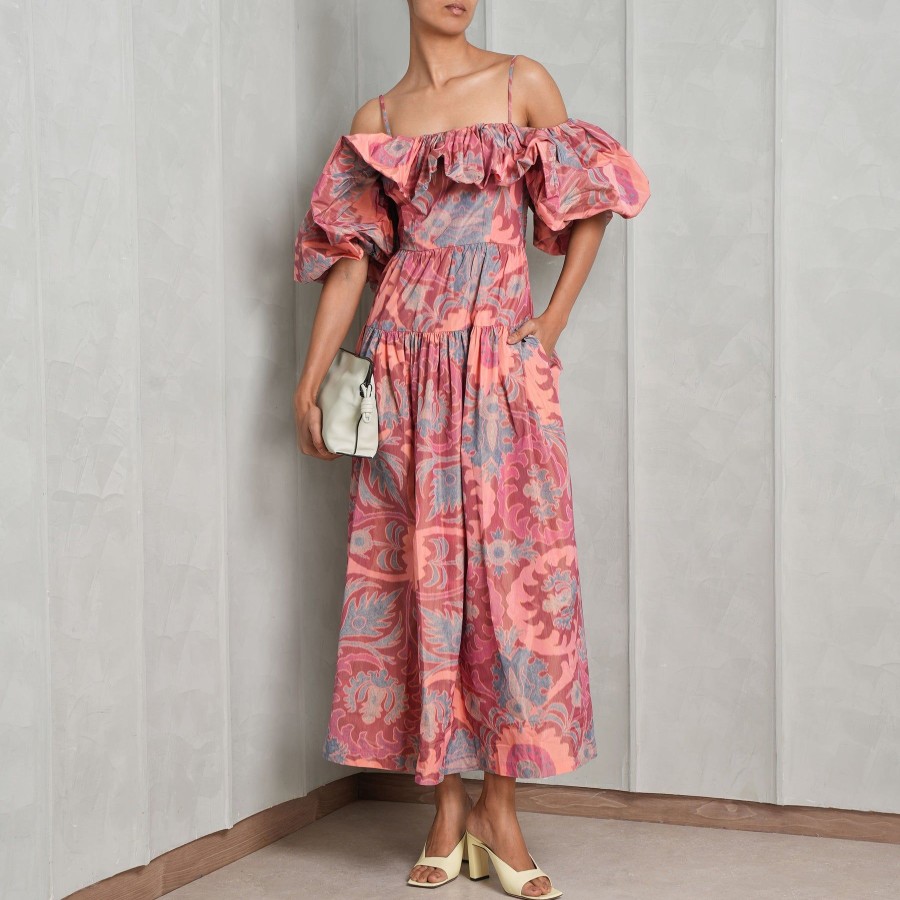 Women Ulla Johnson Dresses | Izra Puffed-Sleeve Gown