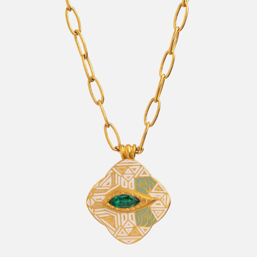 Women Agaro Jewels Fine Jewellery | Eye Of Aztec Clover Necklace