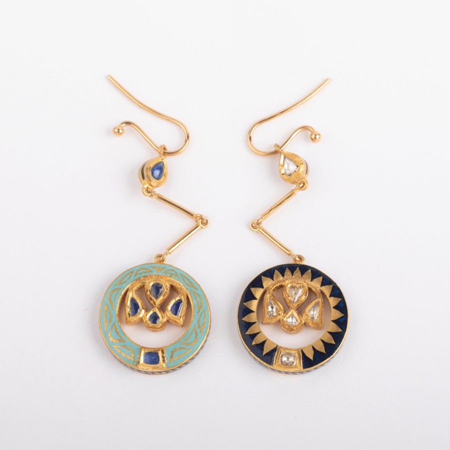 Women Agaro Jewels Fine Jewellery | Sun-Moon Reversible Earrings