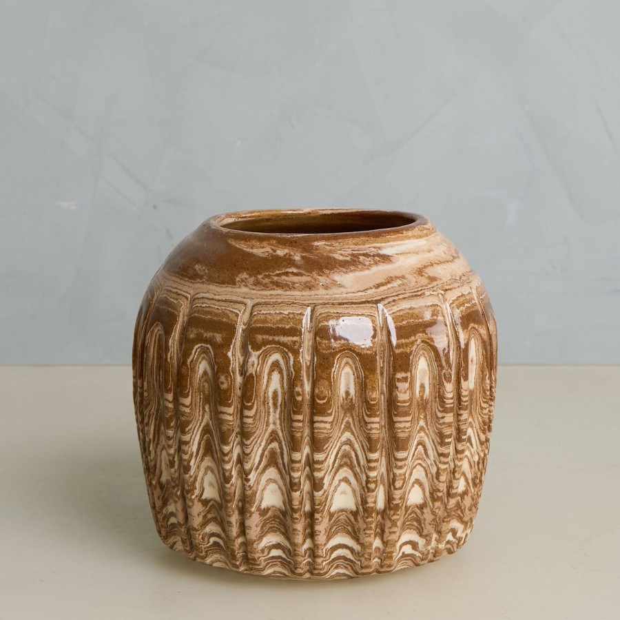 Home Veena Pottery | Marbled Bowl