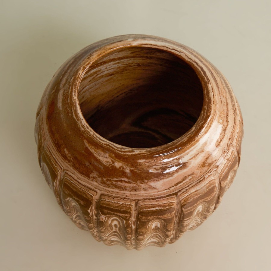 Home Veena Pottery | Marbled Bowl