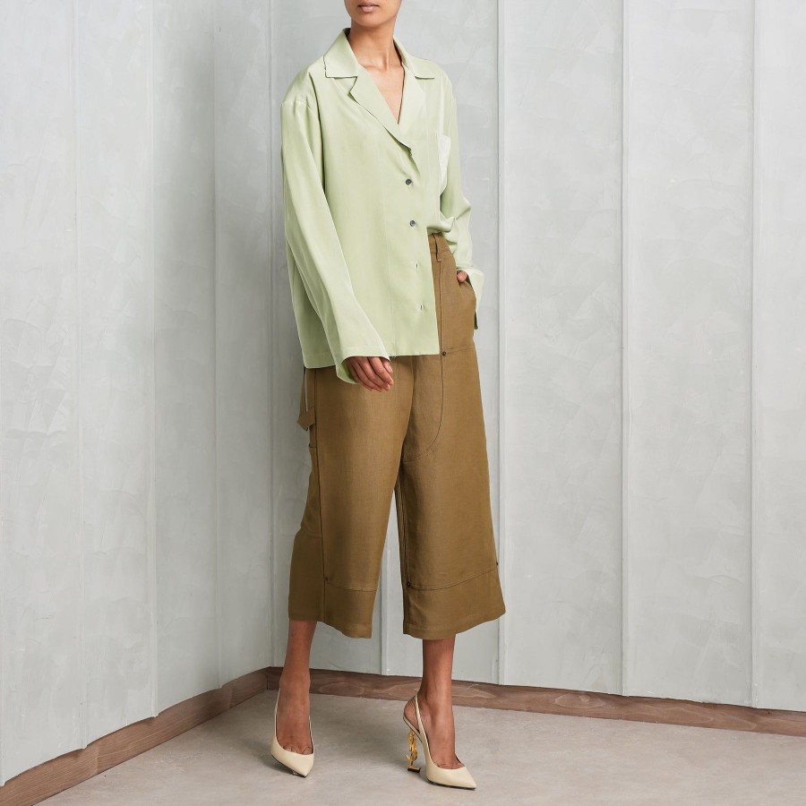 Women Loewe Pants | Workwear Wide Leg Trousers