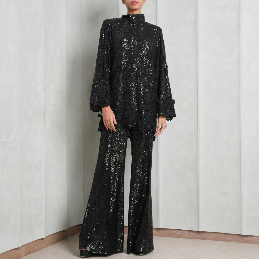 Women Elie Saab Tops | Embroidered Sequins Blouse