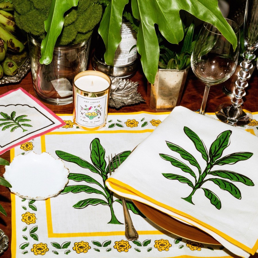 Home Art-chives India | Palms Mat & Napkin Set