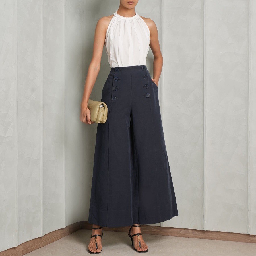 Women Ulla Johnson Pants | Polina Wide-Legged Pants